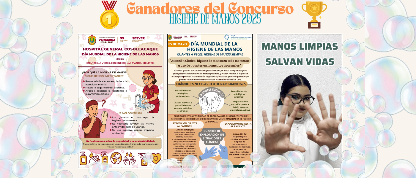 GANADORES DEL CONCURSO DE HIGIENE DE MANOS 2025.