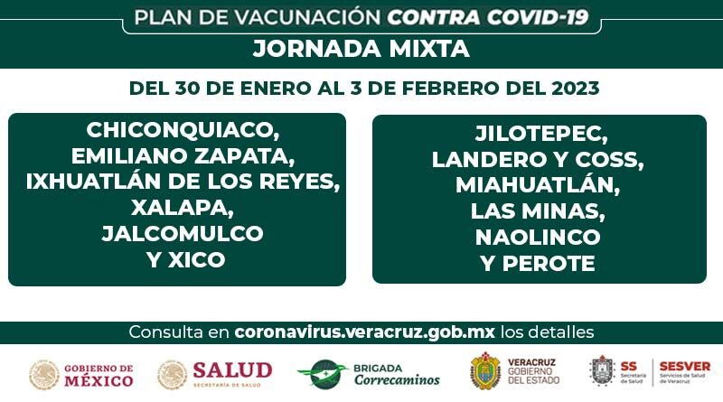 Jornada de vacunación, varios municipios
