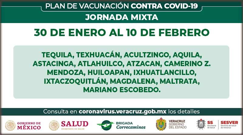 Jornada de vacunación, varios municipios.