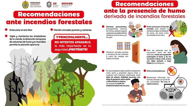 Recomendaciones ante incendios forestales