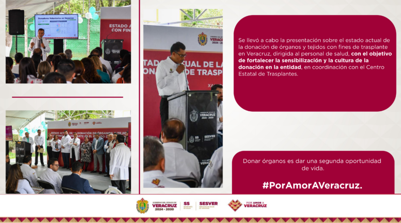 Donación de órganos y tejidos con fines de trasplante en Veracruz